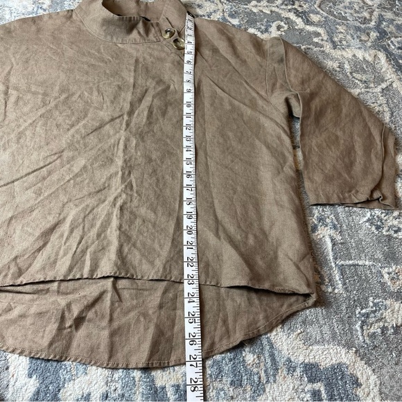 Zara Brown High-Collar Jacket - Picture 2 of 4